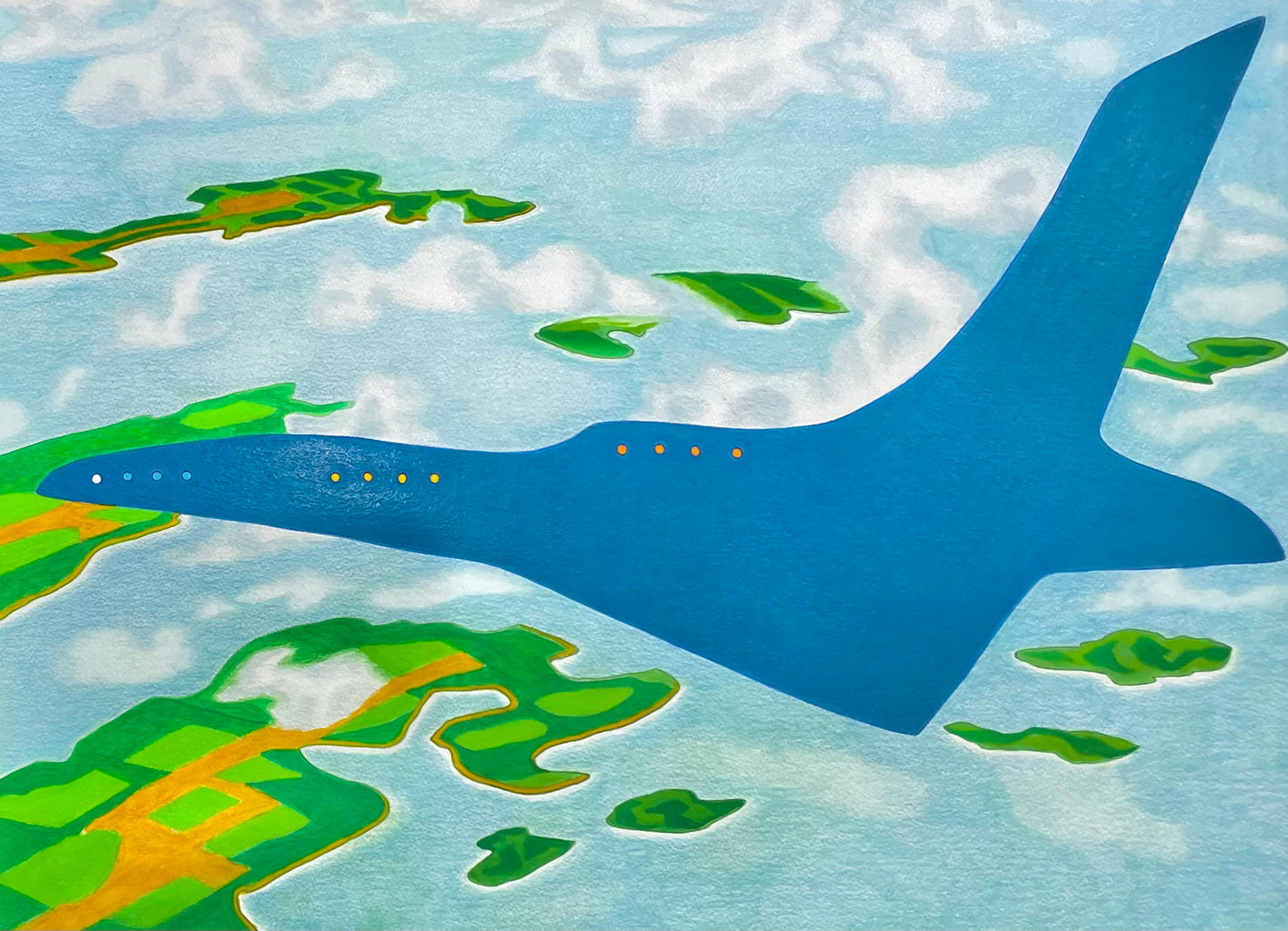 Impresión especial del avión azul de Kevin J Harper