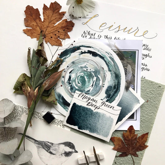 Stoneground - Mayan Green Deep (Earth Colour - Half Pan)