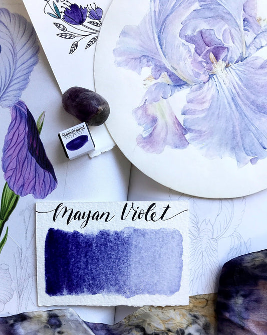 Stoneground - Mayan Violet (Earth Colour - Half Pan)
