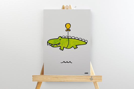 Mini a.Li Gator  with Easel by Wendy Cho, Once Upon a Design