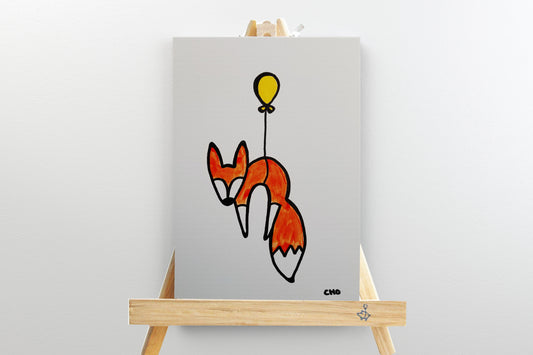 Mini Crazy Like a Fox con caballete de Wendy Cho, Once Upon a Design