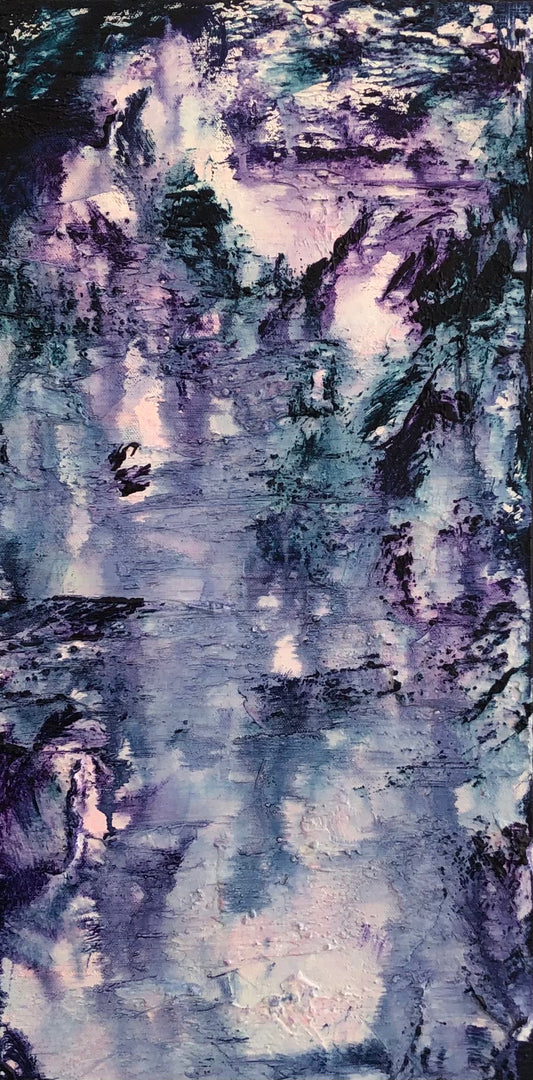 Purple Waterfall by Courtney Mixed Studios