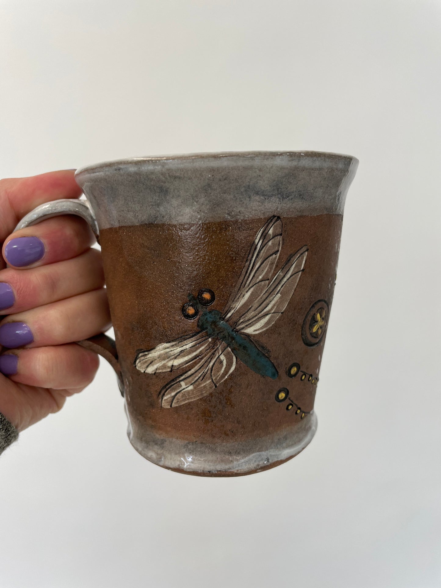 Large Dragonfly Mug by Cathy Lombard