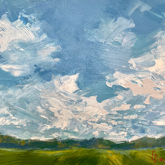 Sky Over Fields by Elena Dinissuk