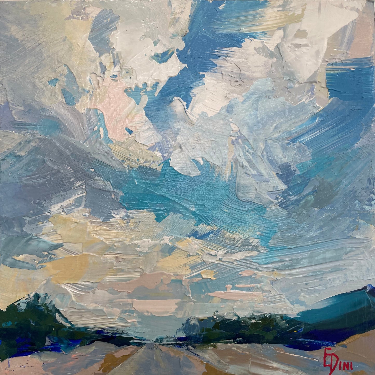 Sky Over The Road no. 2 by Elena Dinissuk