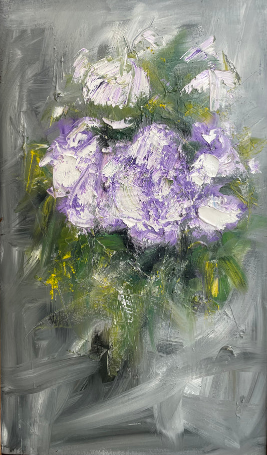 Purple Flowers by Moses Salihou