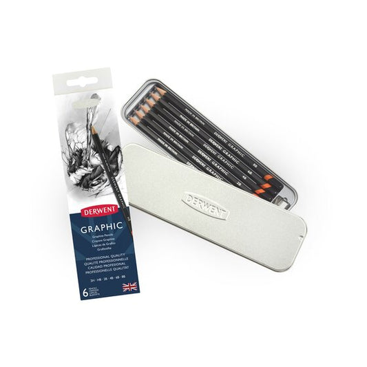 Derwent 6 pencil set with sharpener