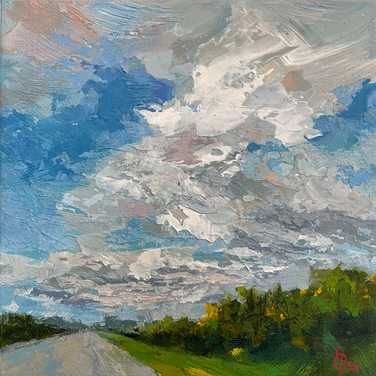 Sky Over The Road no. 1 by Elena Dinissuk