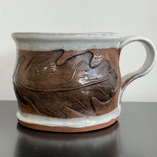 Oak leaf Cappuccino Mug  by Cathy Lombard