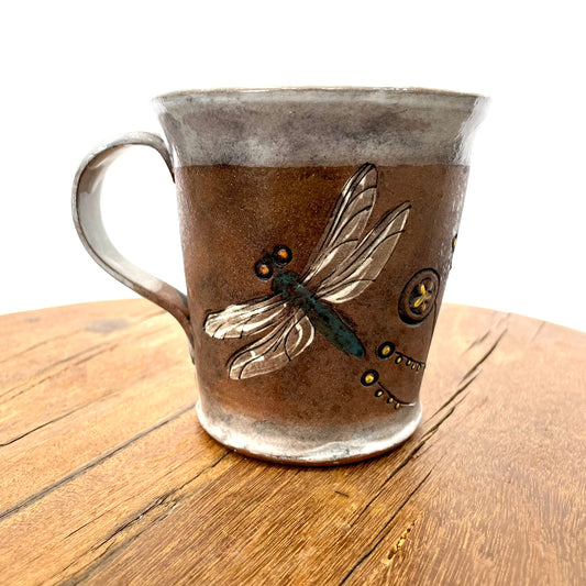 Large Dragonfly Mug by Cathy Lombard