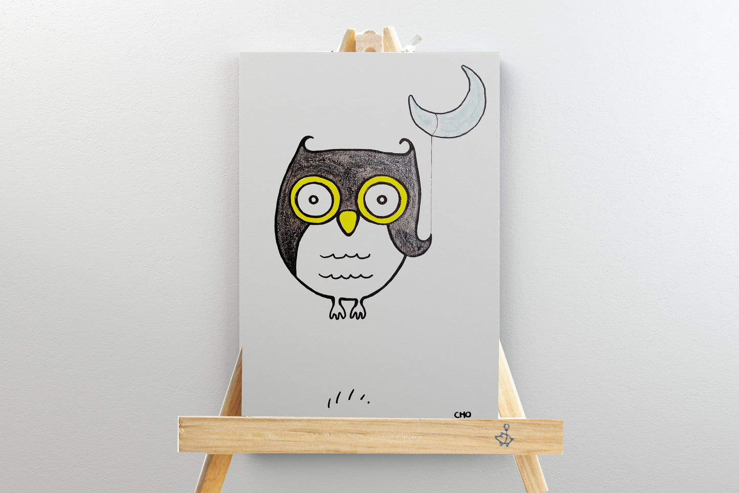 Mini Night Owl with Easel by Wendy Cho, Once Upon a Design